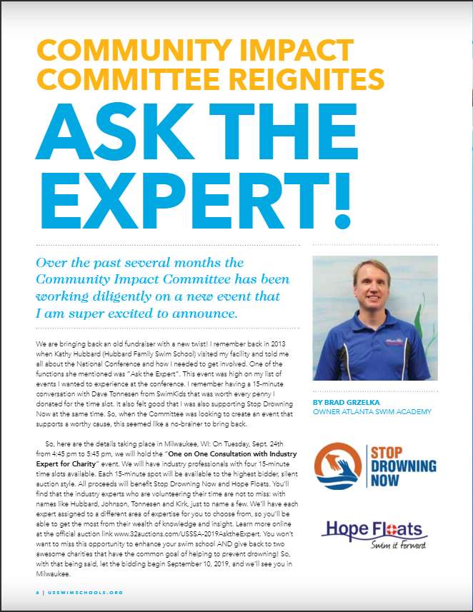 Community Impact Committee: Ask The Expert! 2019 Community impact article