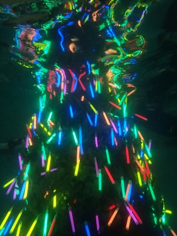 Canned Food Drive 2015 glow sticks