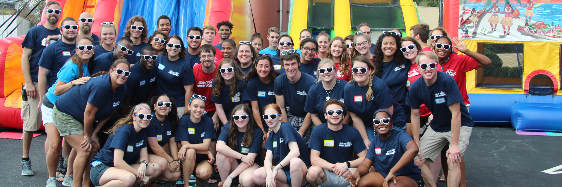 Atlanta Swim Academy Staff taking a picture.